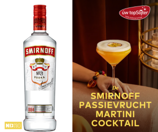 Smirnhoff vodka - passievrucht Martini Cocktail - uw topSlijter - nb