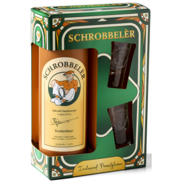 Schrobbelèr GVP met 2 Proostglazen