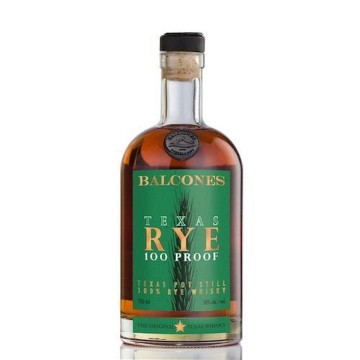 Balcones Texas Rye 100 proof Whisky