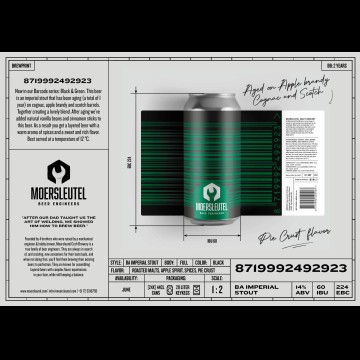 Moersleutel Barcode Zwart Groen