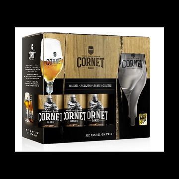 Cornet Giftpack 6x33cl + 2 glazen